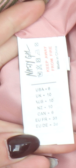 Womens UK Size 10 Nasty Gal Regular Pink Blazer