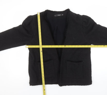 Mango Women Black L Long Sleeve Tailored Lined Blazer Jacket