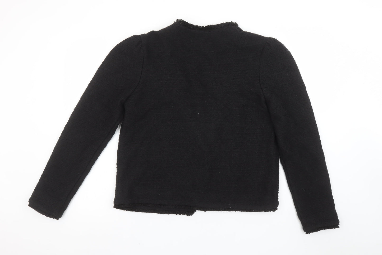 Mango Women Black L Long Sleeve Tailored Lined Blazer Jacket