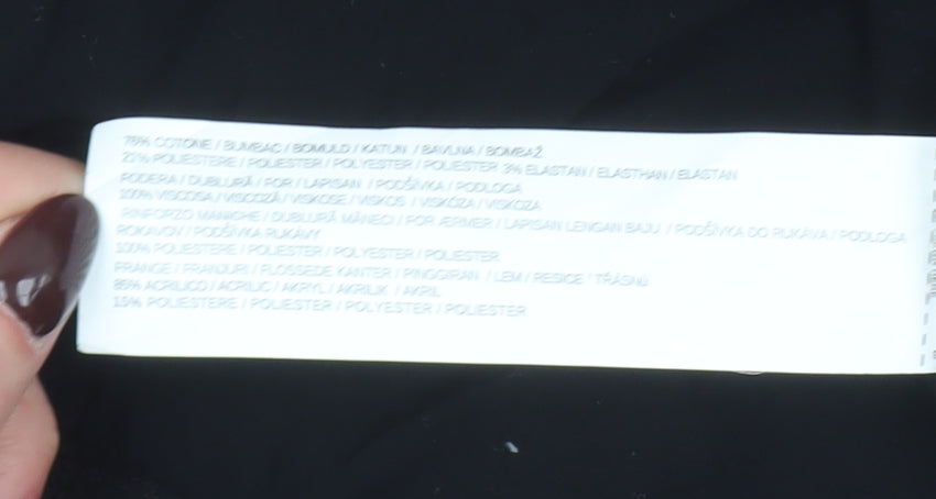 Mango Women Black L Long Sleeve Tailored Lined Blazer Jacket