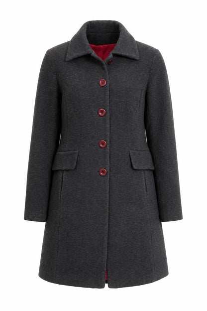 Womens UK Size 8 Slater Grey Overcoat