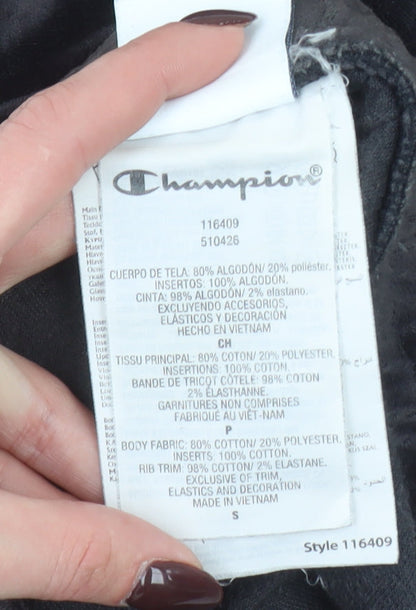 Champion Women's Black Velour Jogger Trousers Small