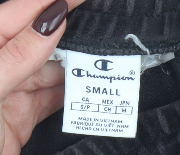Champion Women's Black Velour Jogger Trousers Small