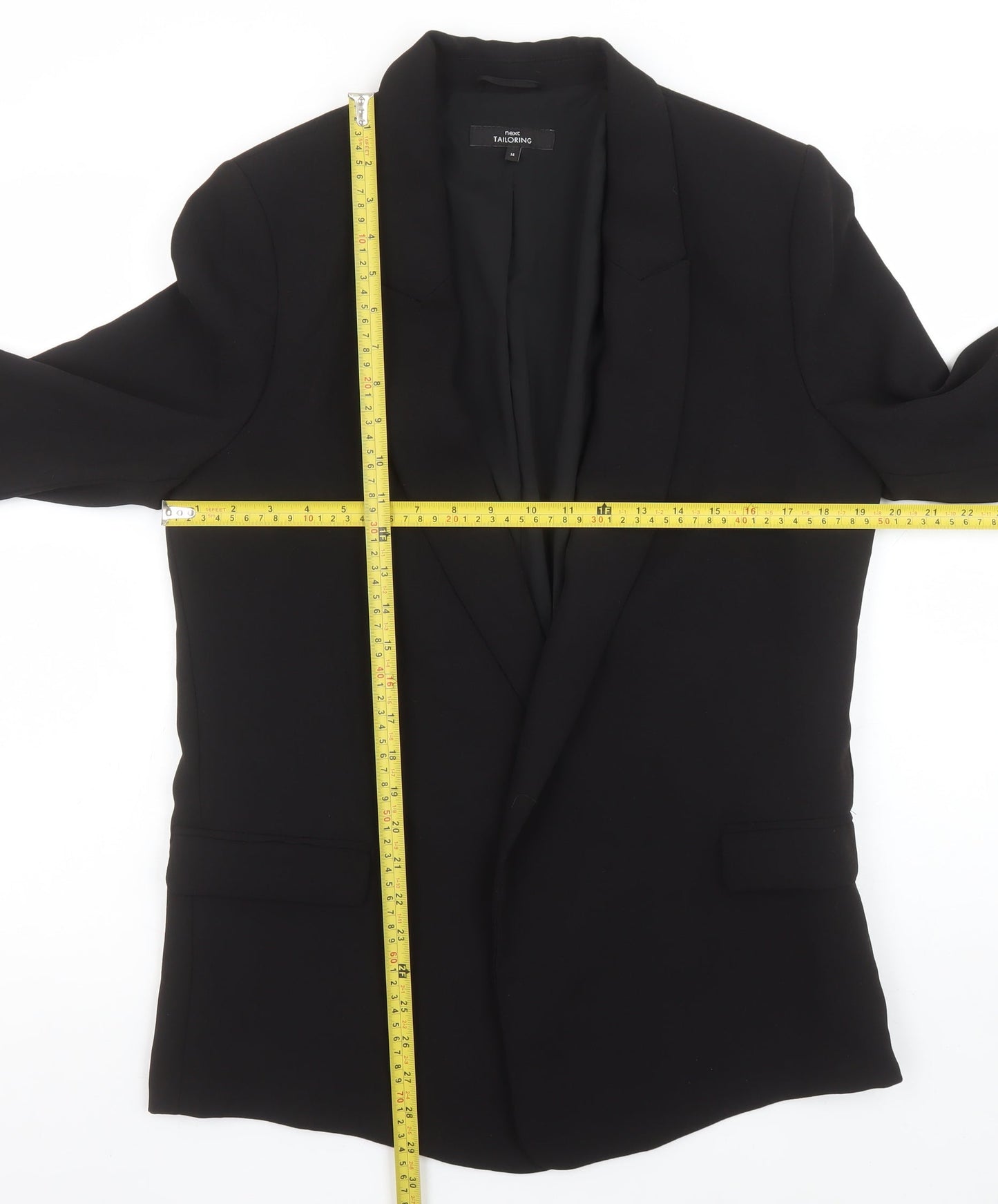 Next Women's Black Size 14 Classic Single-Breasted Suit Jacket