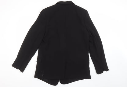 Next Women's Black Size 14 Classic Single-Breasted Suit Jacket