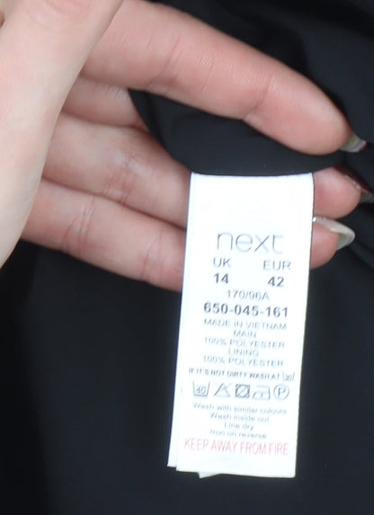 Next Women's Black Size 14 Classic Single-Breasted Suit Jacket