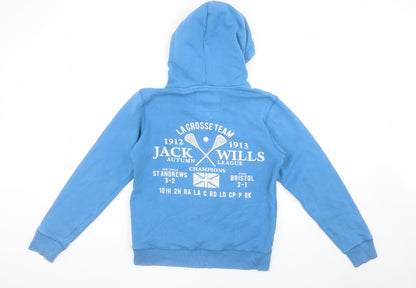 Womens UK Size 10 Jack Wills Blue Pullover Hoodie