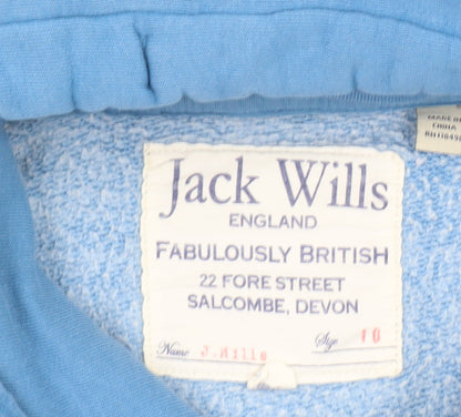 Womens UK Size 10 Jack Wills Blue Pullover Hoodie