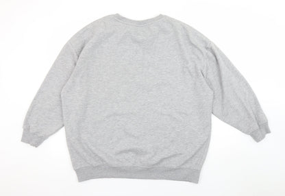 Womens UK Size L Primark Grey Pullover Sweatshirt