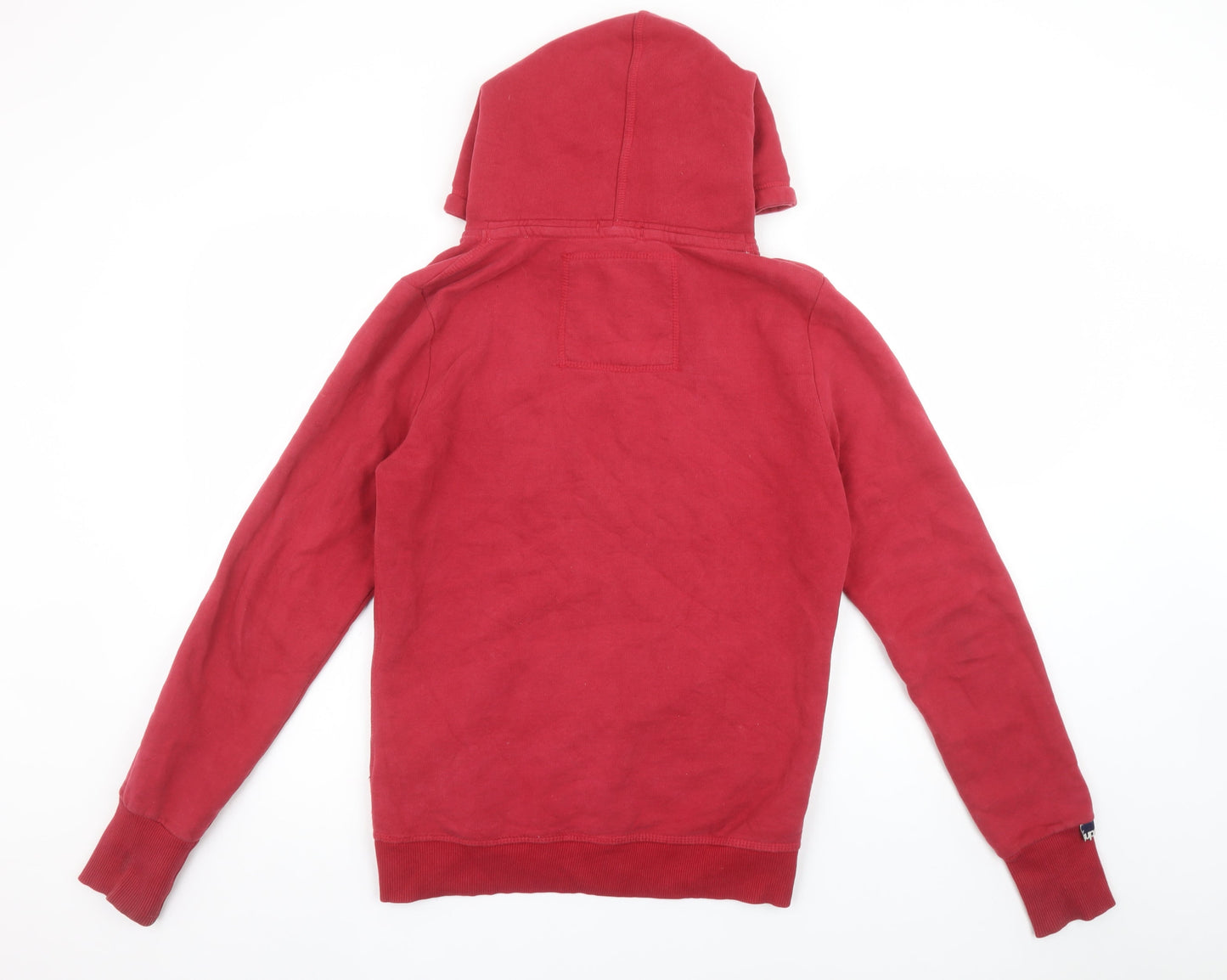 Womens UK Size L Superdry Red Pullover Hoodie