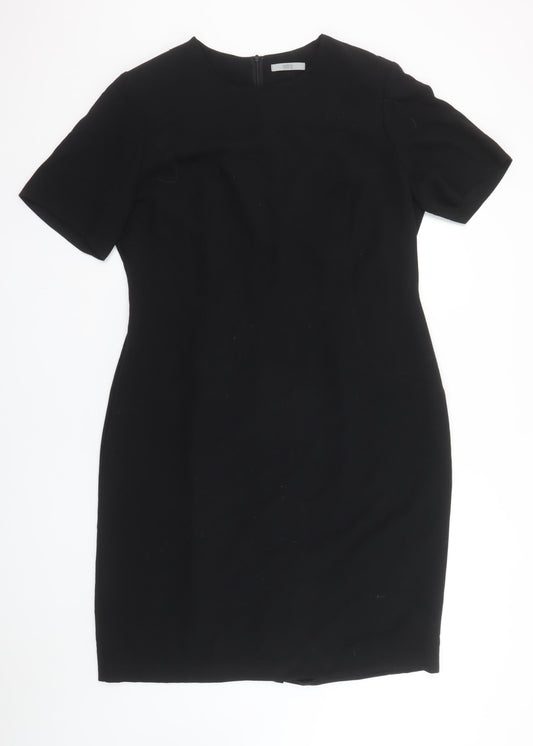 Marks and Spencer Women's Black Sheath Knee Length Dress Size 18