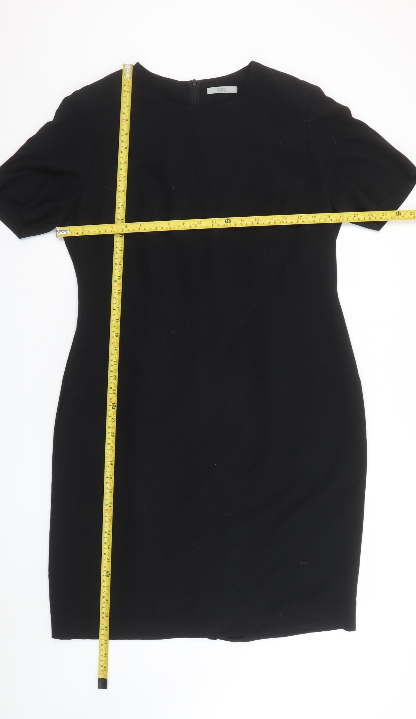 Marks and Spencer Women's Black Sheath Knee Length Dress Size 18