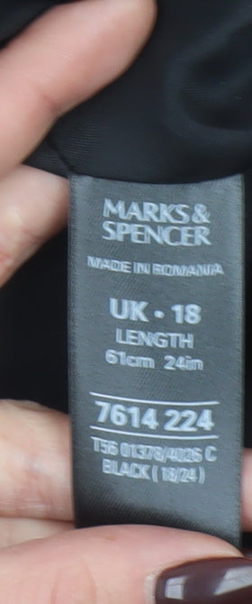 Marks and Spencer Women's Black Sheath Knee Length Dress Size 18