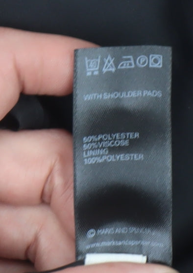 Marks and Spencer Women's Black Sheath Knee Length Dress Size 18