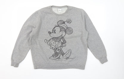 Womens UK Size 16 Disney Grey Pullover Sweatshirt