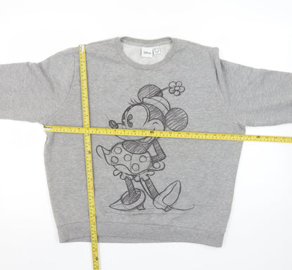 Womens UK Size 16 Disney Grey Pullover Sweatshirt