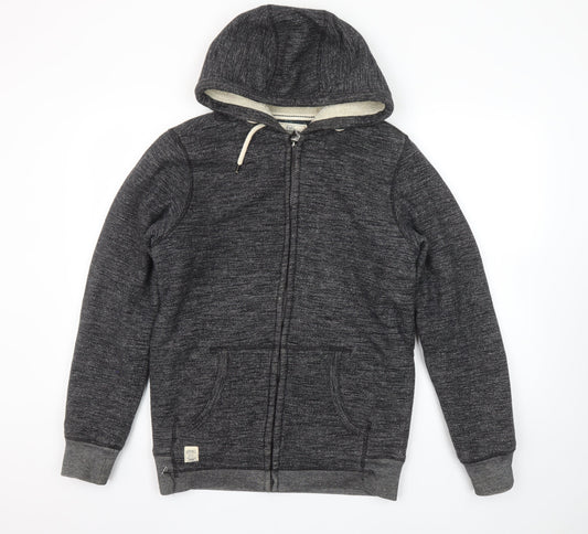 F&F Men's Grey Full Zip Hooded Sweatshirt Size S Regular Fit