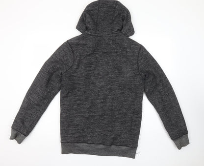 F&F Men's Grey Full Zip Hooded Sweatshirt Size S Regular Fit