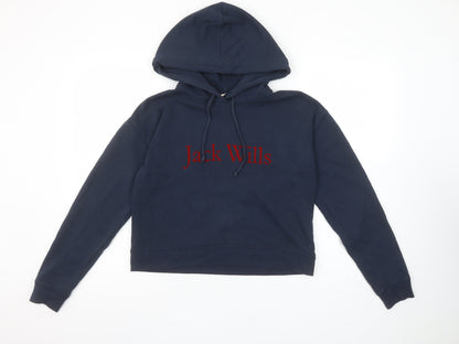 Womens UK Size 8 Jack Wills Blue Pullover Hoodie