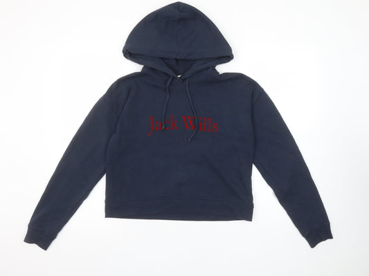 Womens UK Size 8 Jack Wills Blue Pullover Hoodie