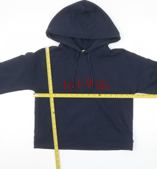 Womens UK Size 8 Jack Wills Blue Pullover Hoodie