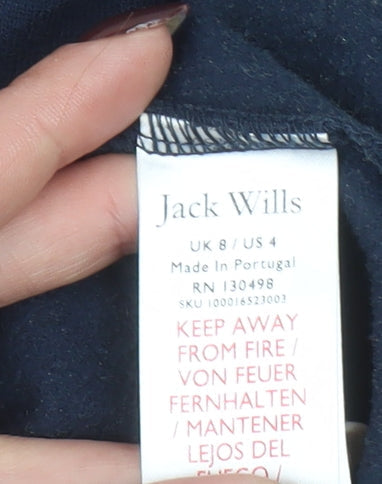 Womens UK Size 8 Jack Wills Blue Pullover Hoodie