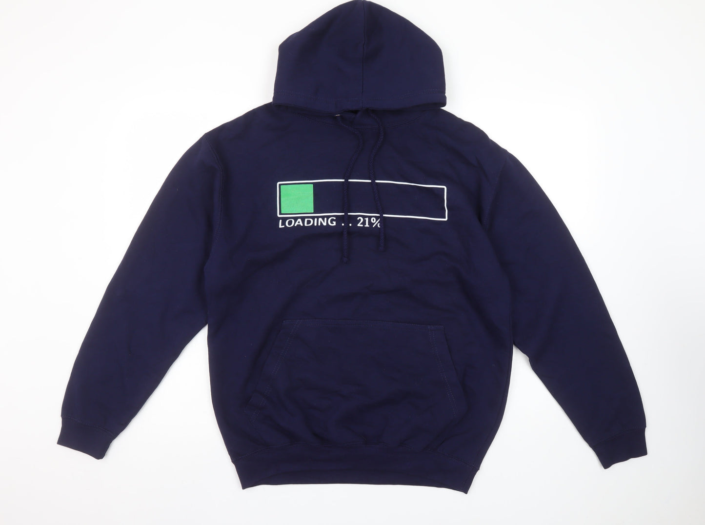 Womens UK Size M Just Hoods Blue Pullover Hoodie