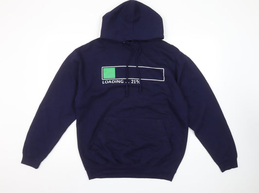 Womens UK Size M Just Hoods Blue Pullover Hoodie