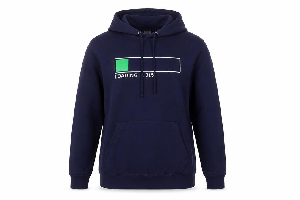 Womens UK Size M Just Hoods Blue Pullover Hoodie