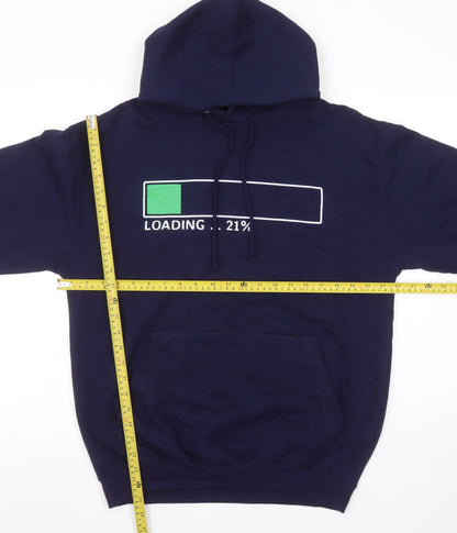 Womens UK Size M Just Hoods Blue Pullover Hoodie