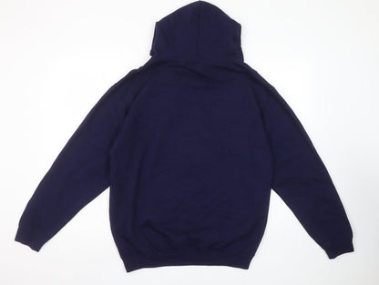 Womens UK Size M Just Hoods Blue Pullover Hoodie