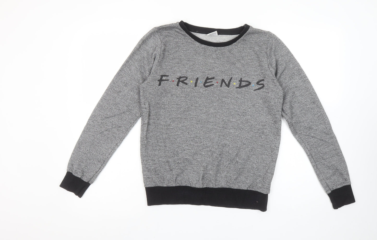 Womens UK Size 6 Friends The TV Series Grey Pullover Sweatshirt