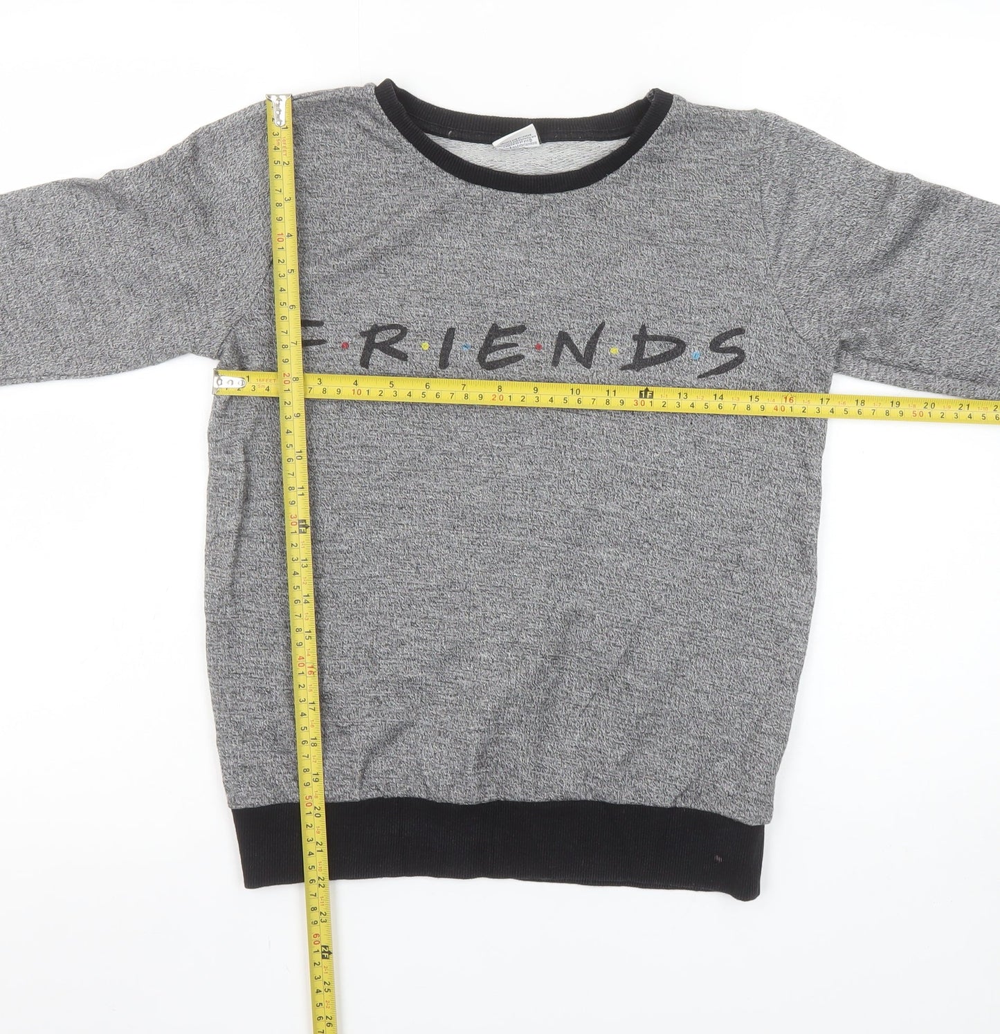 Womens UK Size 6 Friends The TV Series Grey Pullover Sweatshirt