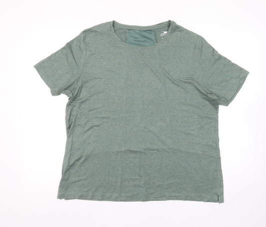 Crane Womens Green Short Sleeve Crew Neck Sports T-Shirt Size 16/18
