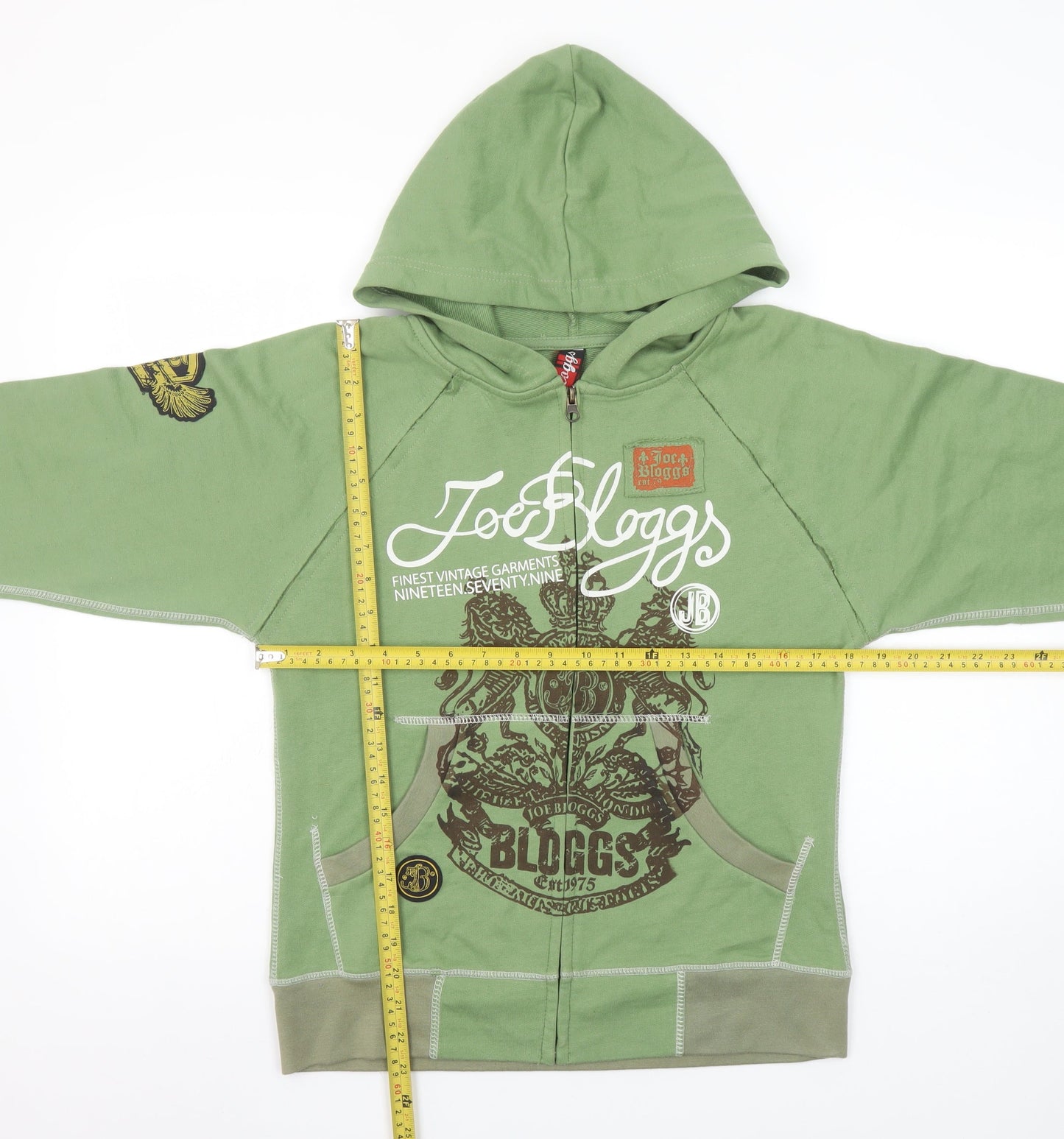 Boys UK Size 10-11 Years Joe Bloggs Green Full Zip Hoodie