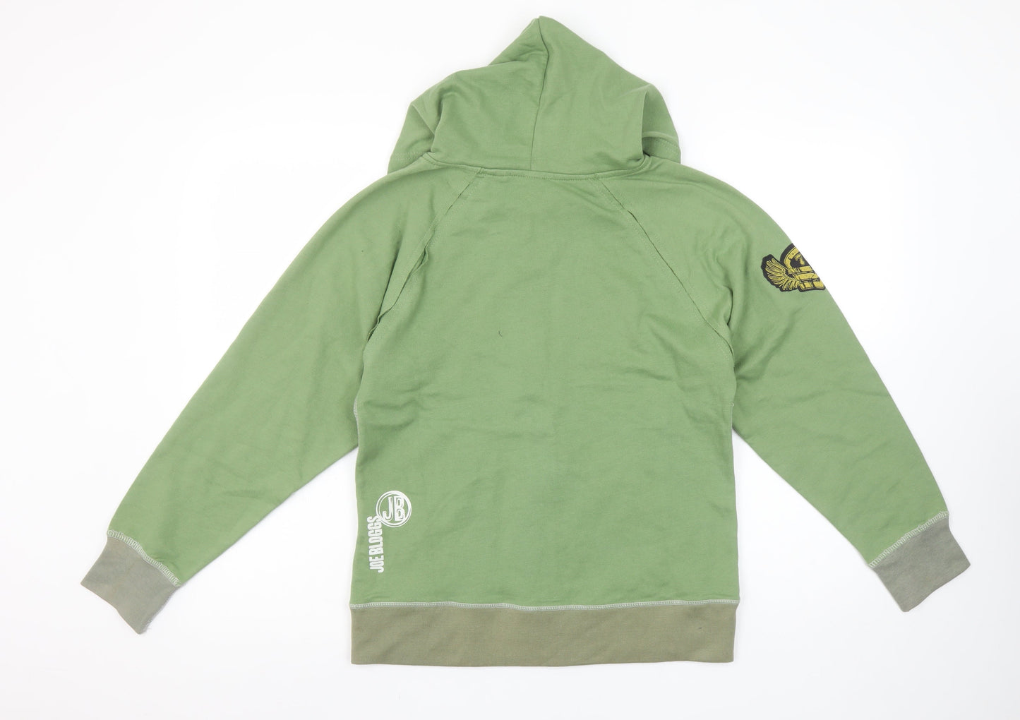 Boys UK Size 10-11 Years Joe Bloggs Green Full Zip Hoodie