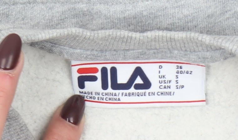 Womens UK Size S FILA Grey Pullover Sweatshirt