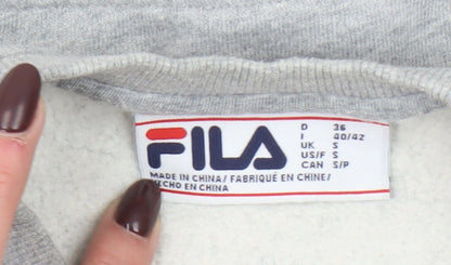 Womens UK Size S FILA Grey Pullover Sweatshirt