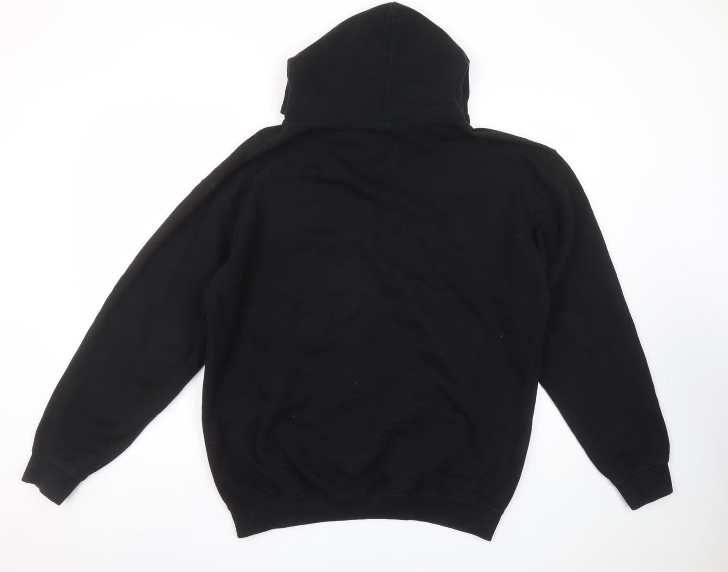 Mens UK Size L JustHoods Black Pullover Hoodie
