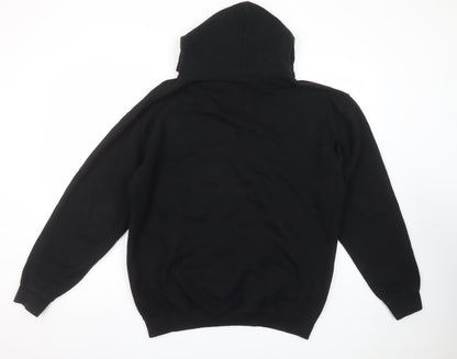 Mens UK Size L JustHoods Black Pullover Hoodie