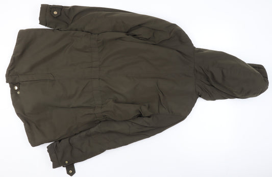 Womens UK Size S Only Green Parka Coat