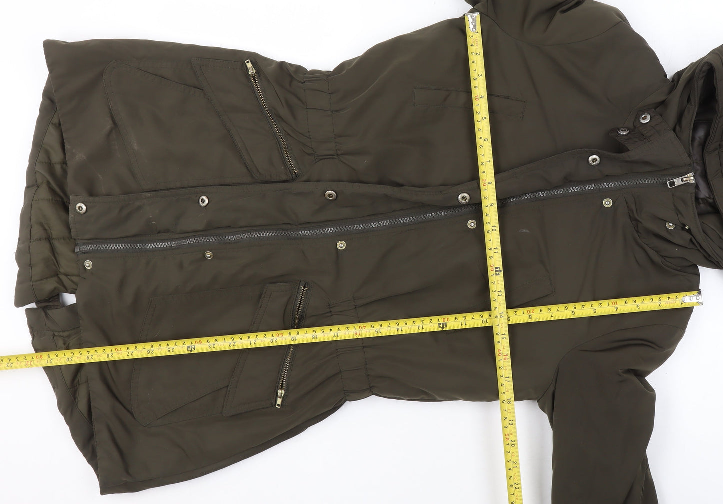 Womens UK Size S Only Green Parka Coat