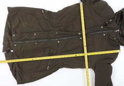 Womens UK Size S Only Green Parka Coat
