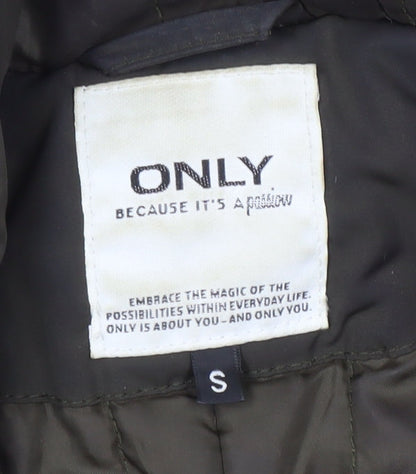 Womens UK Size S Only Green Parka Coat