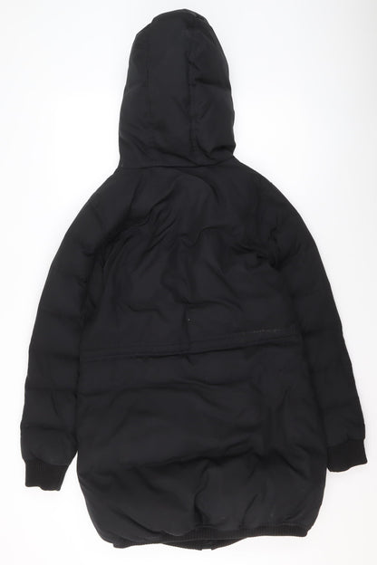 GAP Womens Black Hooded Puffer Jacket Size M Winter Coat