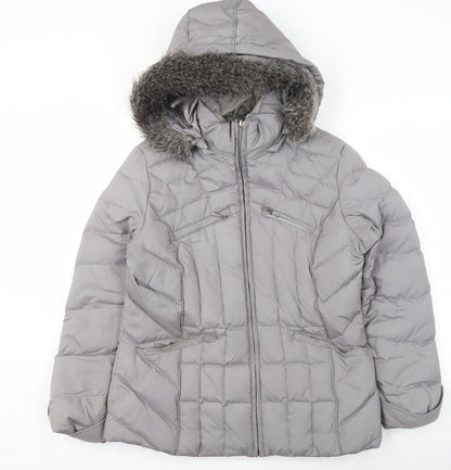 Womens UK Size M Marks and Spencer Grey Puffer Jacket