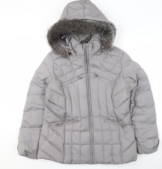 Womens UK Size M Marks and Spencer Grey Puffer Jacket