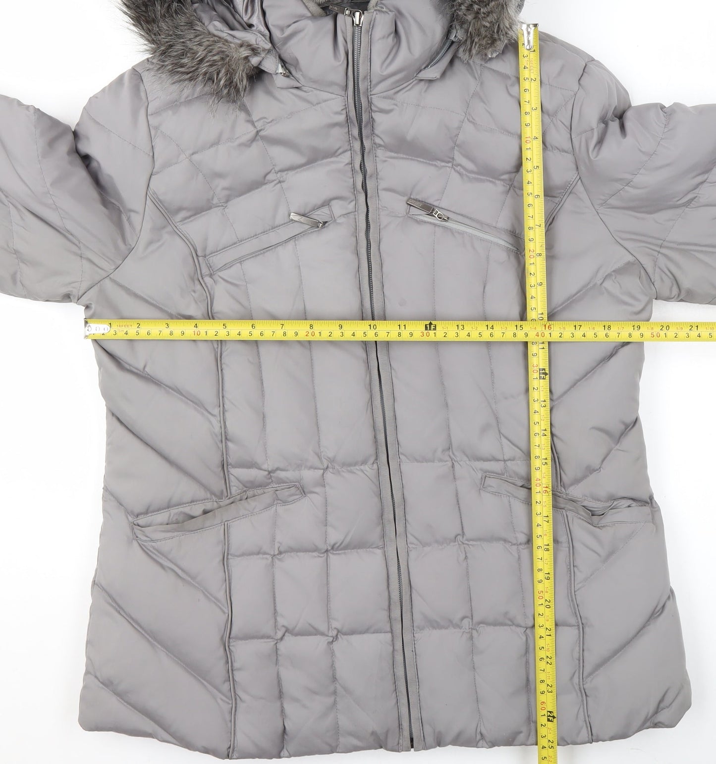 Womens UK Size M Marks and Spencer Grey Puffer Jacket