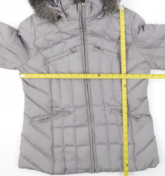 Womens UK Size M Marks and Spencer Grey Puffer Jacket