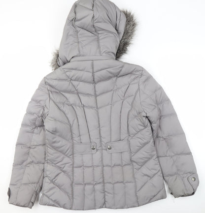 Womens UK Size M Marks and Spencer Grey Puffer Jacket